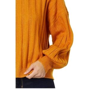 Sanctuary Cozy Rib Sweater, Pumpkin Orange,‎ Women's Size Medium, Slouchy